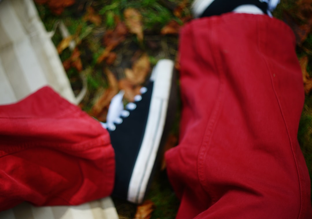 Photo red pants